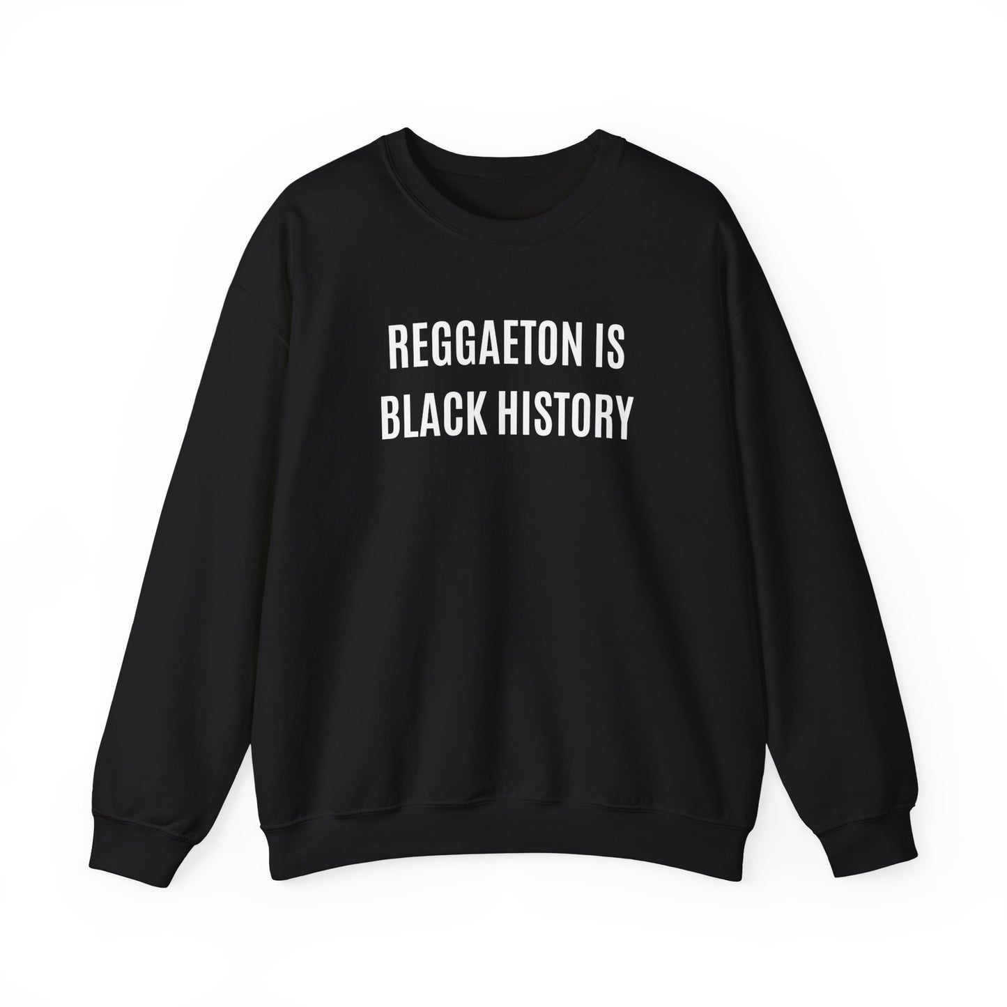 "Reggaeton is Black History" Crewneck sweatshirt in Black