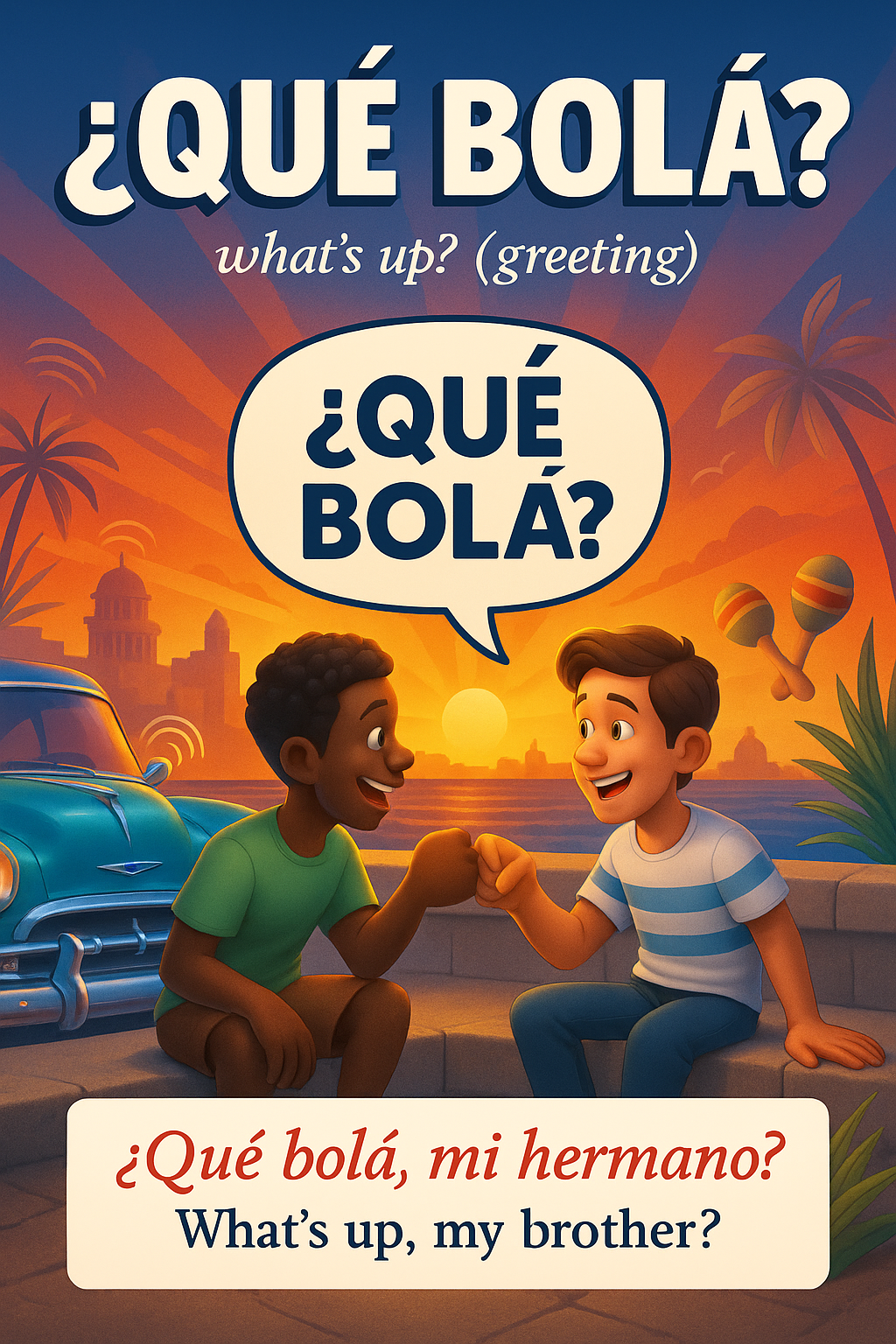 Caribbean Spanish: 150 Words & Phrases Illustrated (Digital eBook)