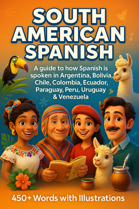 South American Spanish: 450 Words & Phrases Illustrated (Digital eBook)